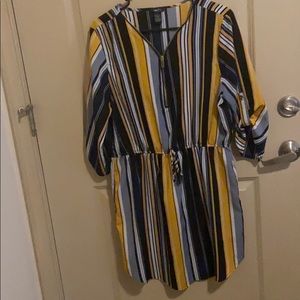 🐈Striped shirt dress with elastic waist | rue 21